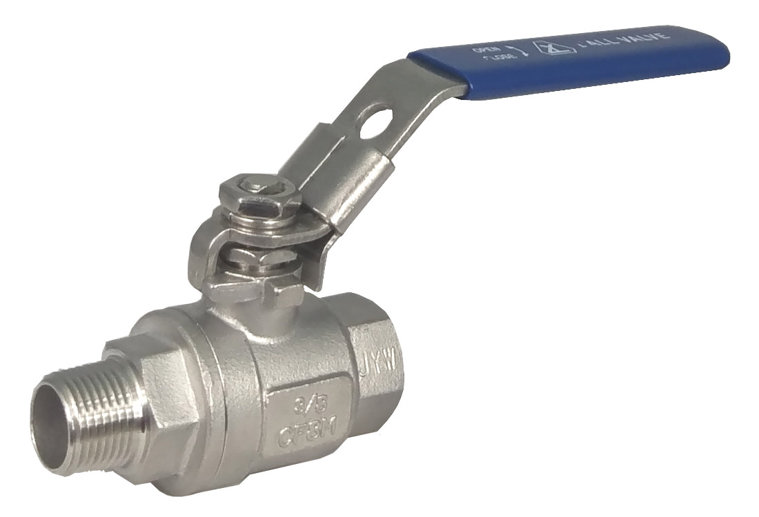 Válvula de bola de puerto completo de dos piezas hembra a macho termina 1000psi